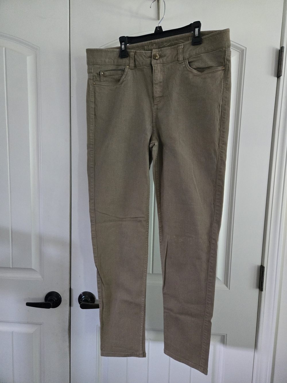 Rafaella Women's Taupe Khaki Stretch Skinny Pants 16